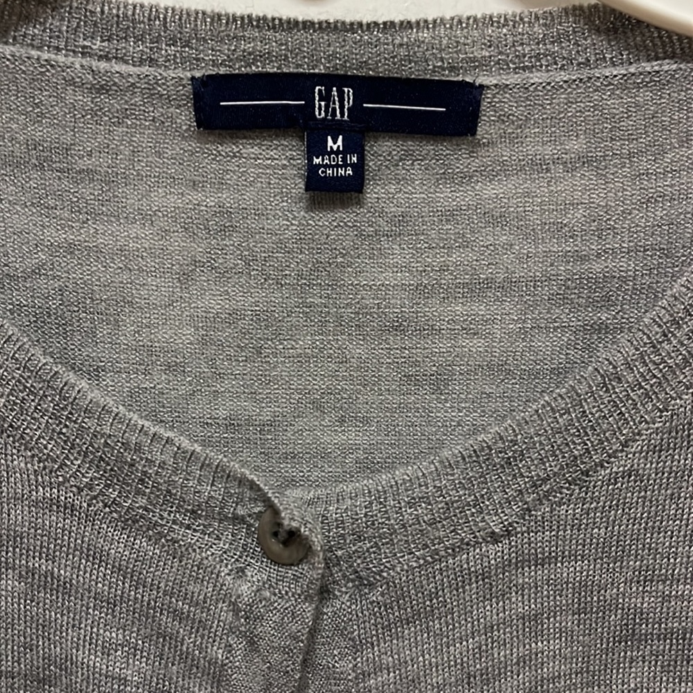 Women’s Gray Cardigan, Size M - Picture 2 of 7